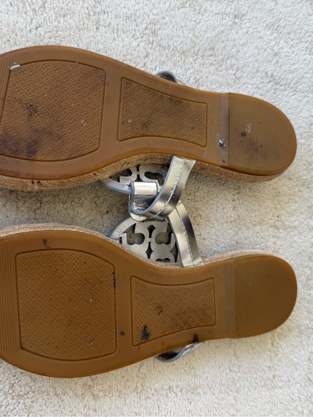 Tory Burch Miller espadrille silver sandals - Picture 4 of 4